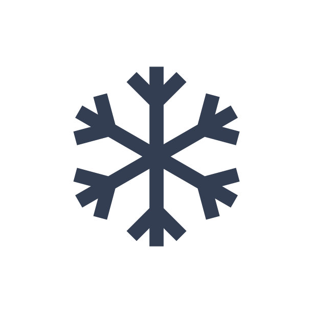 雪花图标黑色剪影雪花标志图片下载