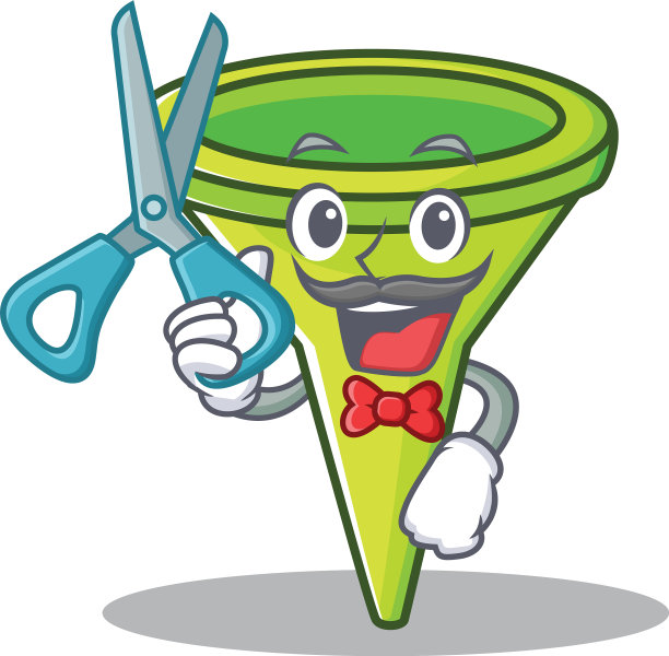 理发师漏斗人物卡通风格图片下载