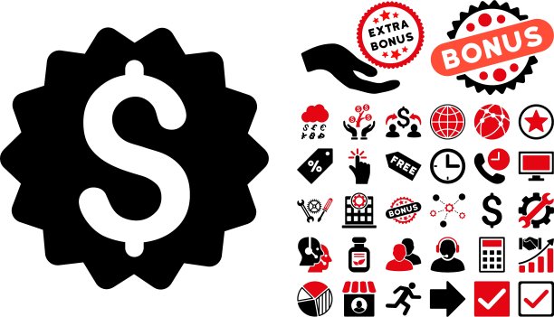 带奖励的财务奖励印章扁平图标图片下载