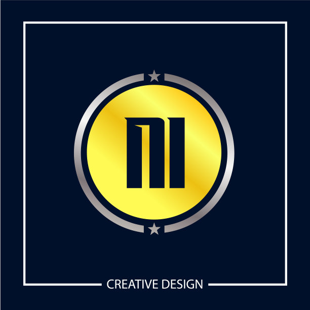 初始ni字母标志模板设计图片下载