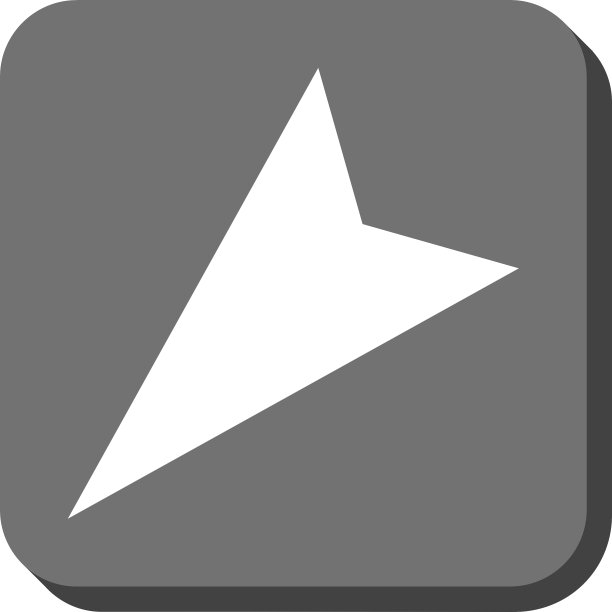 箭头左下圆角方形图标图片下载