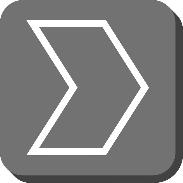 右箭头圆角方形图标图片下载