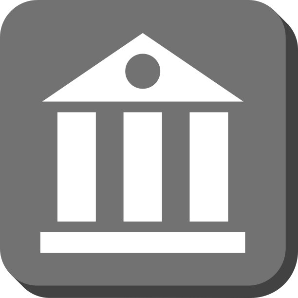 银行大楼圆角方形图标图片下载