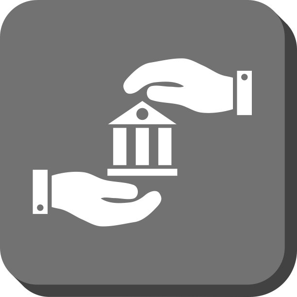 银行服务圆角方形图标图片下载