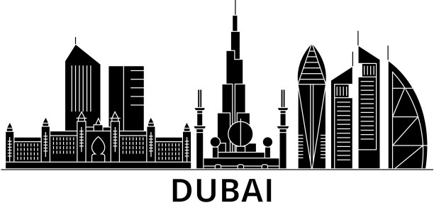 迪拜建筑城市天际线旅行图片下载