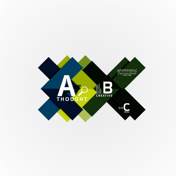 抽象几何选项信息图形横幅ab图片下载