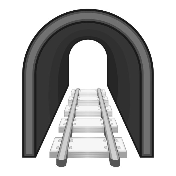 Rails图标黑色单色风格图片下载