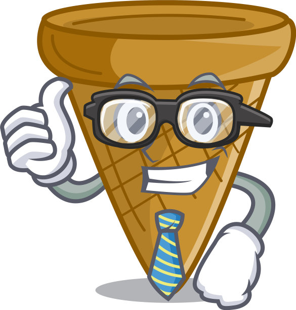 商人卡通冰淇淋威化筒图片下载