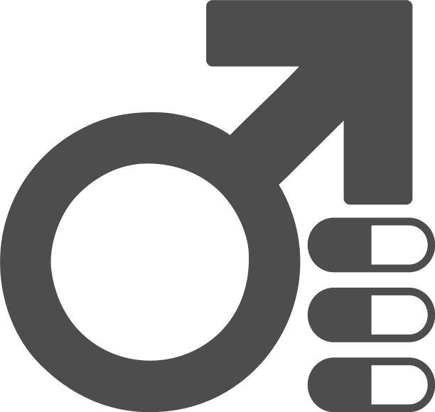 男性勃起药丸扁平图标图片下载