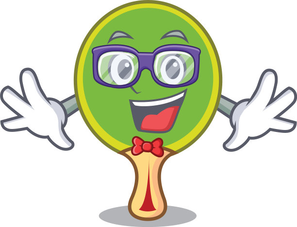 极客乒乓球拍人物卡通图片下载