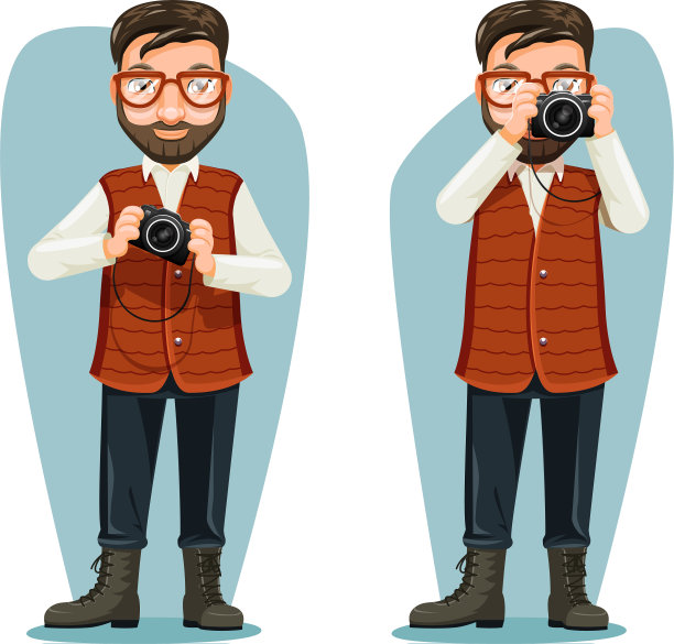 眼镜旅行摄影师旅行新闻相机图片下载