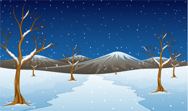 冬季山地景观图片下载