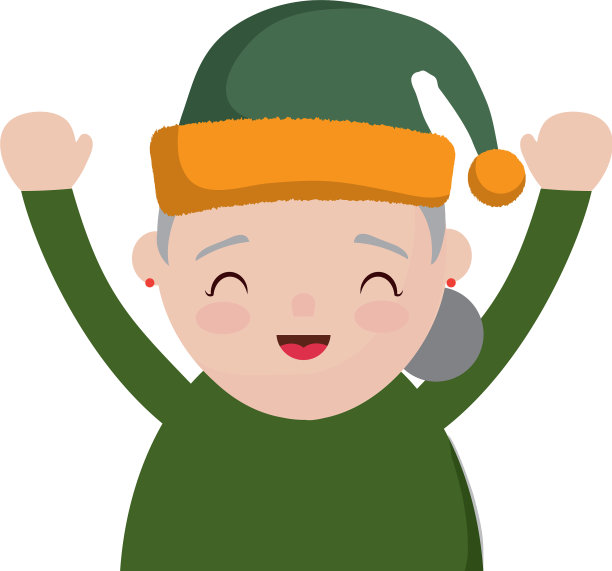 女人与圣诞帽图标图片下载