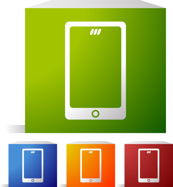 手机智能手机图标一套4种颜色来匹配图片下载