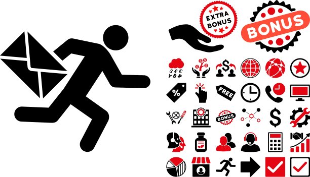 邮差图标与奖金图片下载