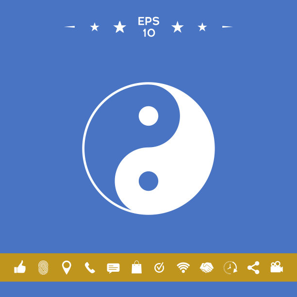 和谐平衡的阴阳符号图片下载