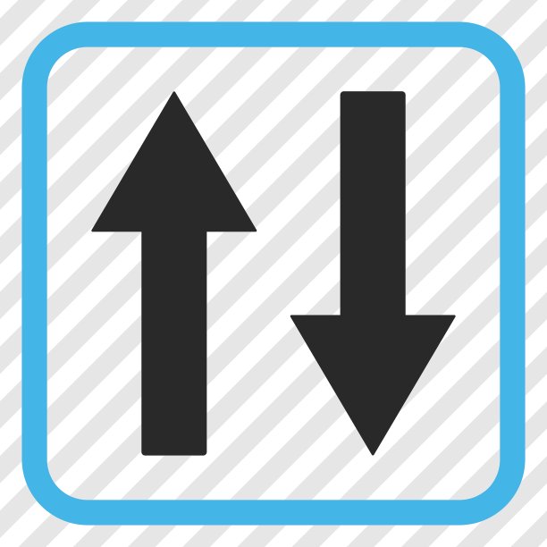 垂直翻转箭头图标在一个框架图片下载