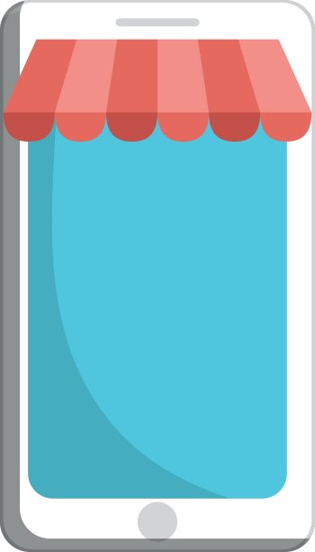 智能手机电子商务孤立图标图片下载