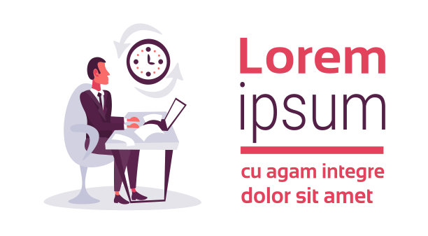 商人坐着用笔记本电脑计时图片下载