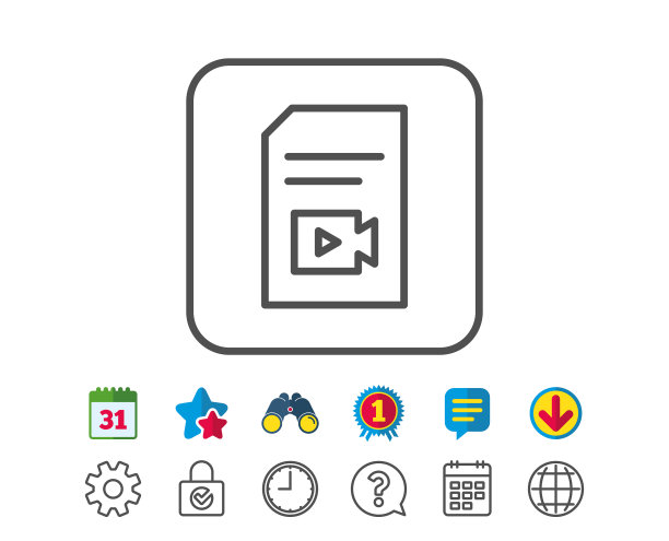 文件与视频线图标vlog文件标志图片下载