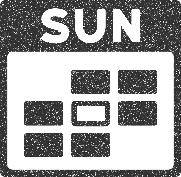 星期日日历网格纹理图标图片下载