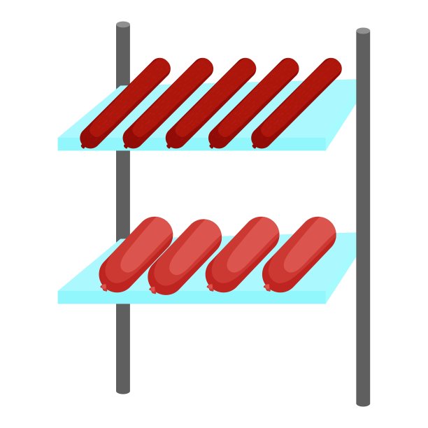 卡通风格的香肠架子图片下载