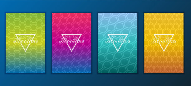 现代抽象的宣传册报告或传单设计图片下载