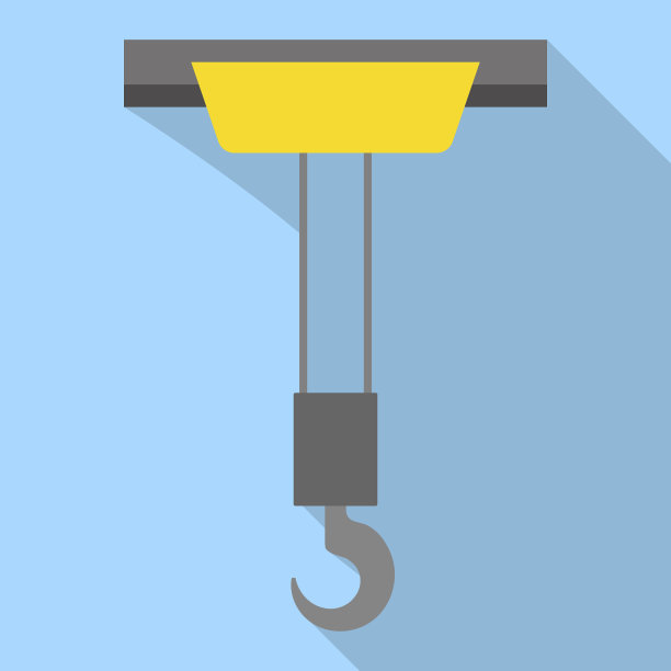 吊车吊钩图标平放风格图片下载