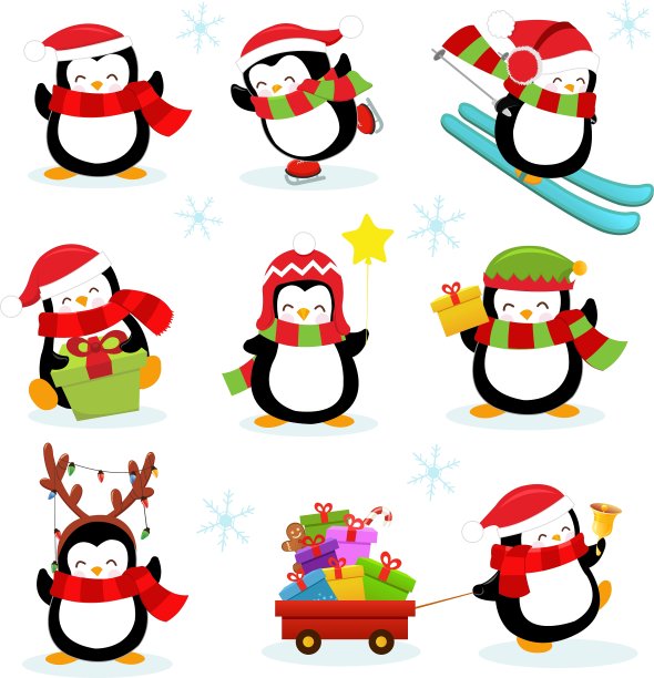 可爱的企鹅集图片下载