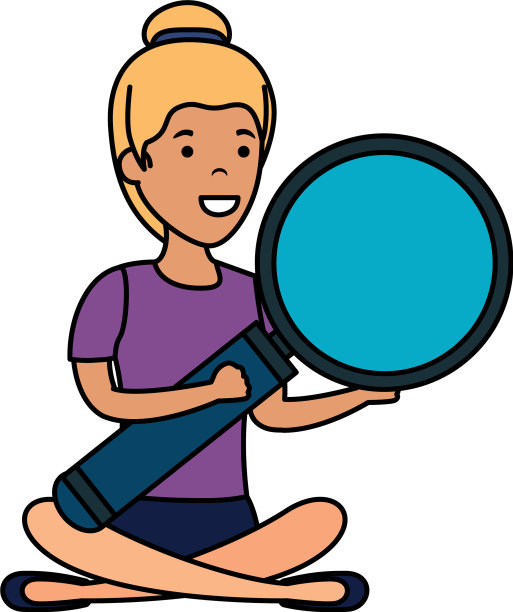 年轻女子荷花姿势与放大图片下载