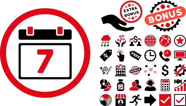 周平面图标与奖金图片下载