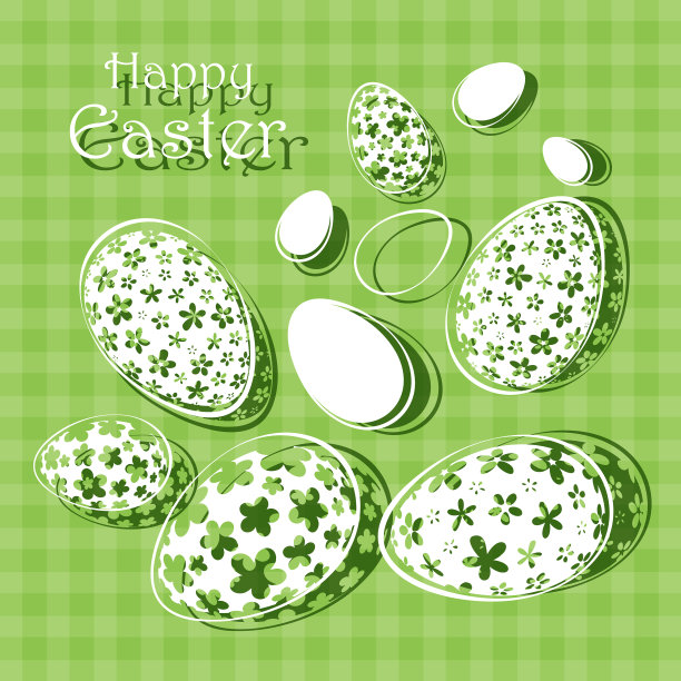 复活节快乐抽象明信片背景图片下载