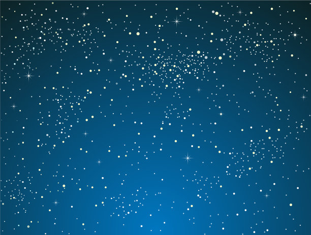 逼真的星空，闪烁的星星，漆黑的天空图片下载