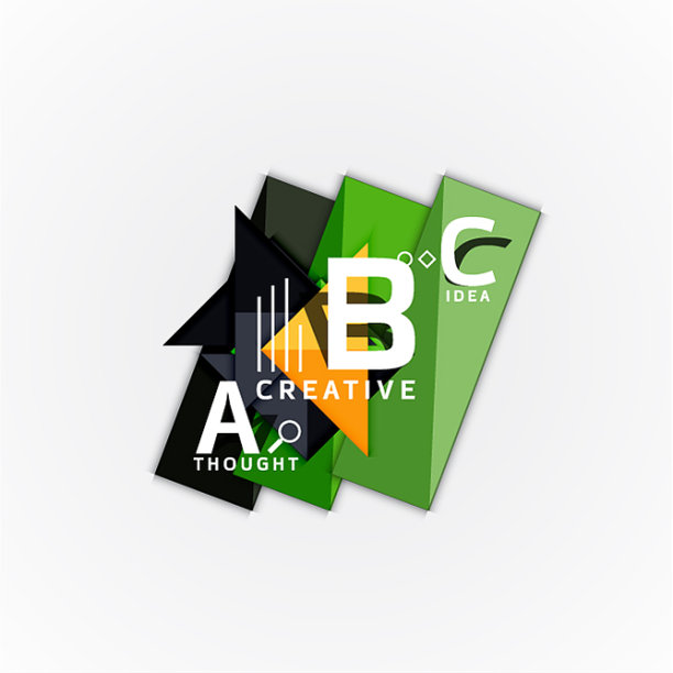 抽象几何选项信息图形横幅ab图片下载