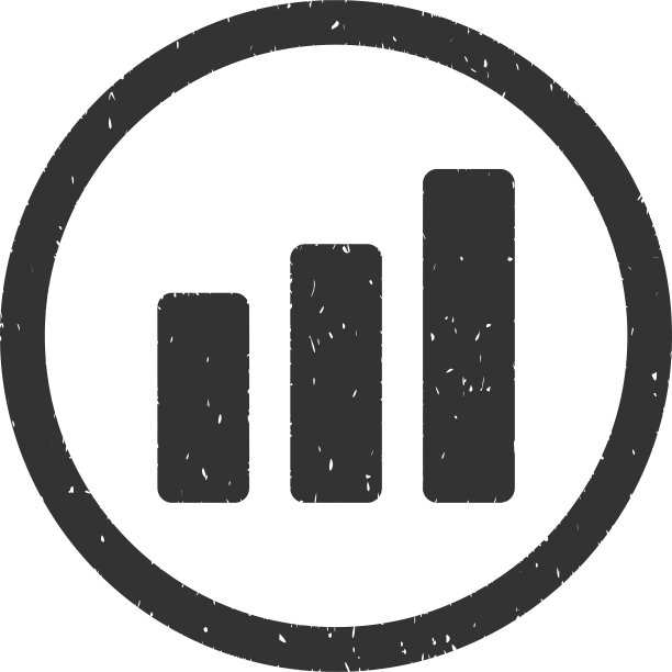 条形图增长图标橡皮图章图片下载