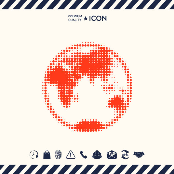 地球半色调logo图片下载