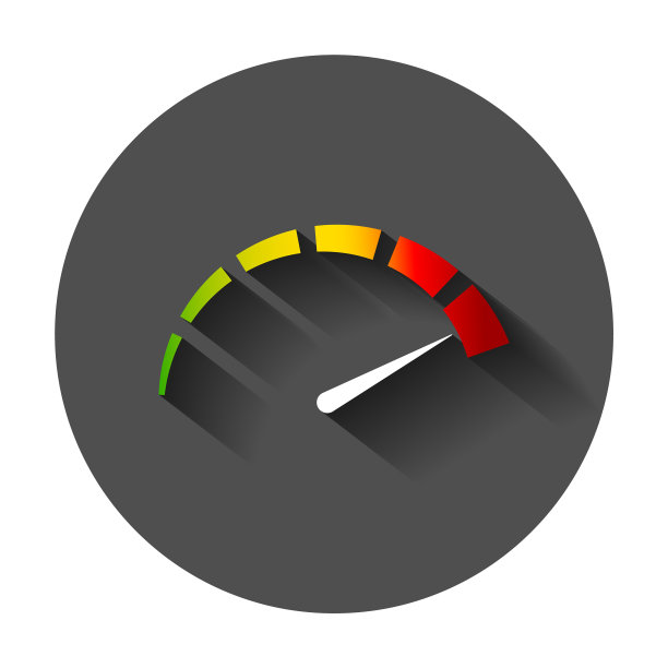 仪表仪表板图标在平面风格的信用评分图片下载