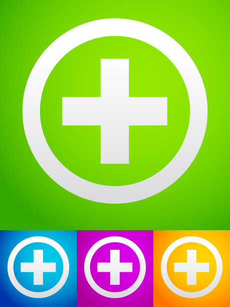 一套生动的背景与加号符号图片下载