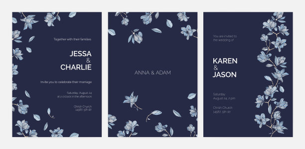 用于保存日期卡片的优雅模板包图片下载