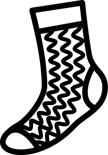 纺织品袜子图标简约风格图片下载