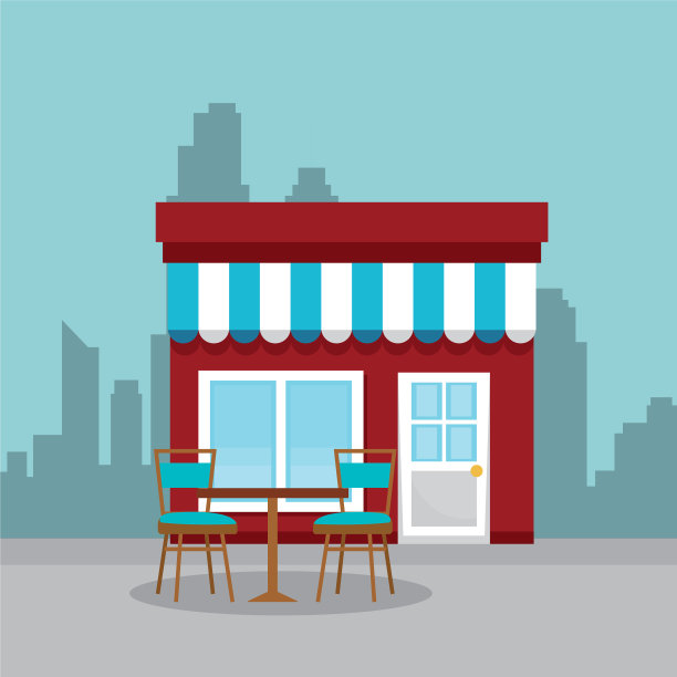 商店建筑立面场景图片下载