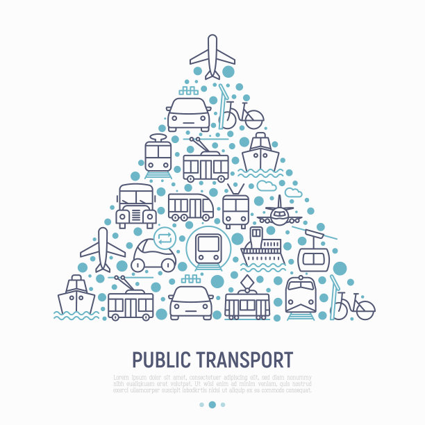 三角公共交通概念图片下载