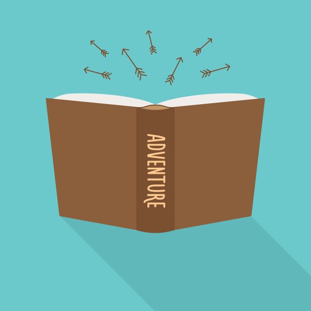 书图标冒险小说类型的概念图片下载