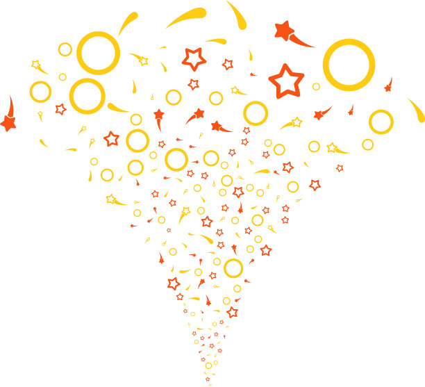 五彩缤纷的星星喷泉溪流图片下载