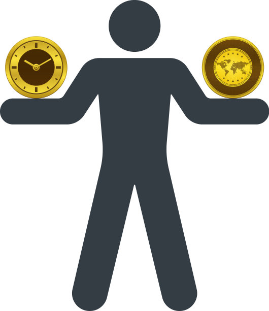 时间和金钱平衡图标图片下载