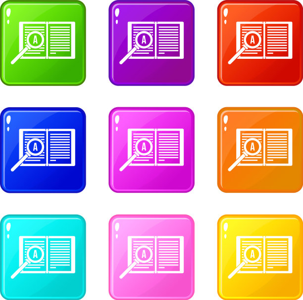 放大镜在打开的书集9图片下载