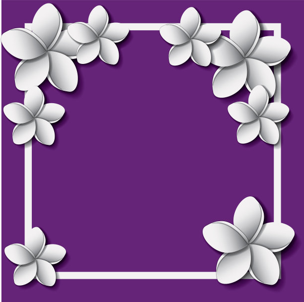 花叶框架装饰图片下载