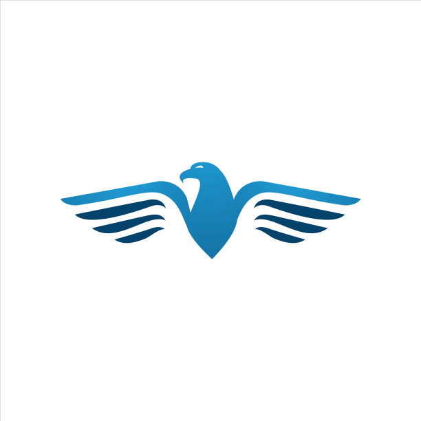 蓝鹰鹰标志设计图标模板图片下载