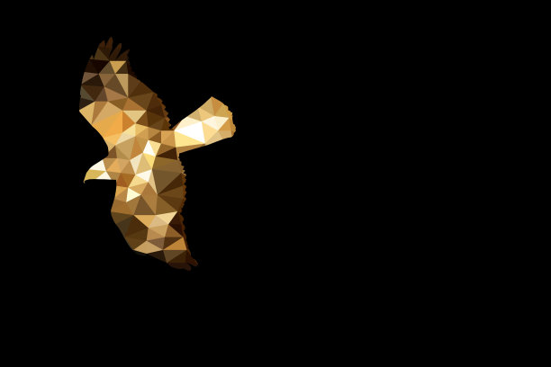 多边形的鸟。低多边形艺术背景。图片下载