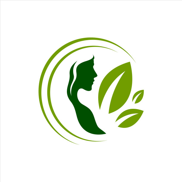 剪影美女标志为水疗健康图片下载